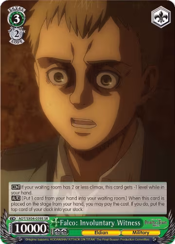 Falco: Involuntary Witness (SR) (AOT/SX04-039S SR), Attack On Titan: Final Season — Weiß Schwarz card price