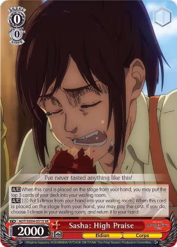 Sasha: High Praise (SR) (AOT/SX04-051S SR), Attack On Titan: Final Season — Weiß Schwarz card price