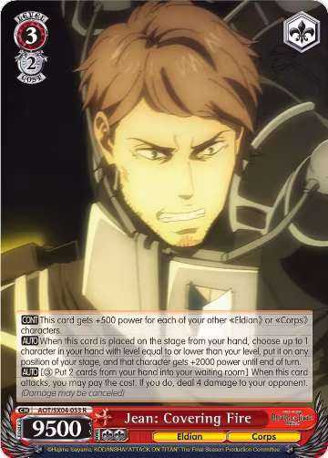 Jean: Covering Fire (AOT/SX04-053 R), Attack On Titan: Final Season — Weiß Schwarz card price