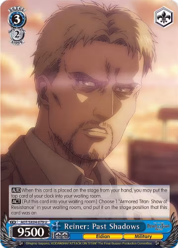 Reiner: Past Shadows (AOT/SX04-079 U), Attack On Titan: Final Season — Weiß Schwarz card price