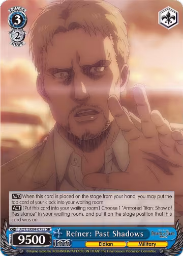 Reiner: Past Shadows (SR) (AOT/SX04-079S SR), Attack On Titan: Final Season — Weiß Schwarz card price