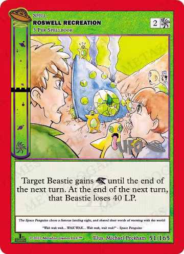 Roswell Recreation (051/165), First Edition Spoiler Pack — MetaZoo card price