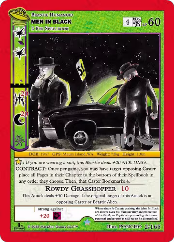 Men In Black (002/165), First Edition Spoiler Pack — MetaZoo card price