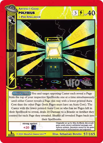 Polybius (057/165), First Edition Spoiler Pack — MetaZoo card price