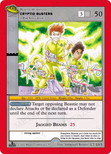 Cryptid Busters (017/165), First Edition Spoiler Pack — MetaZoo card price