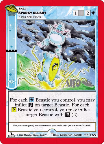 Sparky Slushy (023/165), First Edition Spoiler Pack — MetaZoo card price