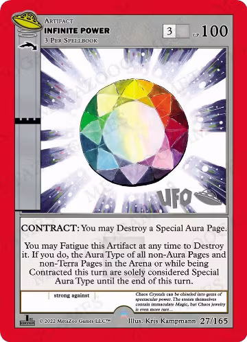 Infinite Power (027/165), First Edition Spoiler Pack — MetaZoo card price