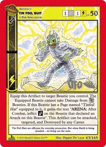 Tin Foil Suit (063/165), First Edition Spoiler Pack — MetaZoo card price