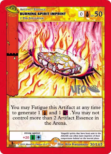 Burning Spirit Imprint (030/165), First Edition Spoiler Pack — MetaZoo card price
