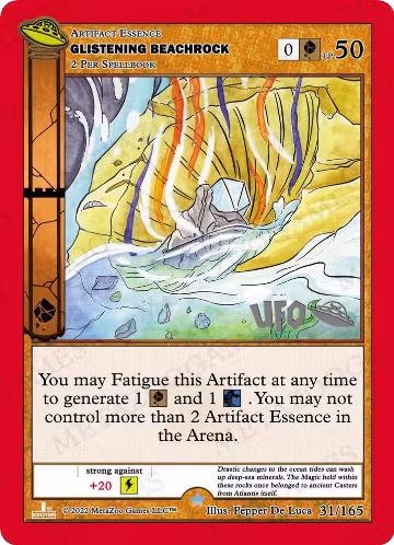 Glistening Beachrock (031/165), First Edition Spoiler Pack — MetaZoo card price