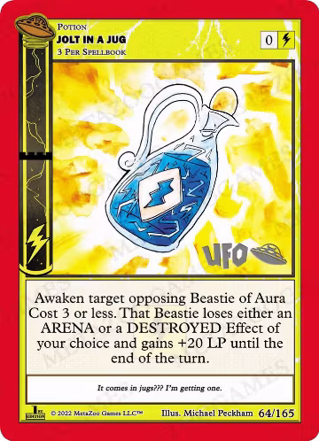 Jolt In a Jug (064/165), First Edition Spoiler Pack — MetaZoo card price