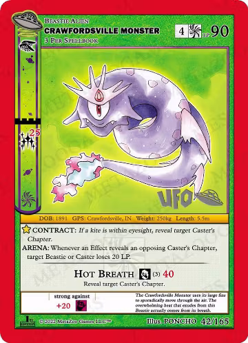 Crawfordsville Monster (042/165), First Edition Spoiler Pack — MetaZoo card price