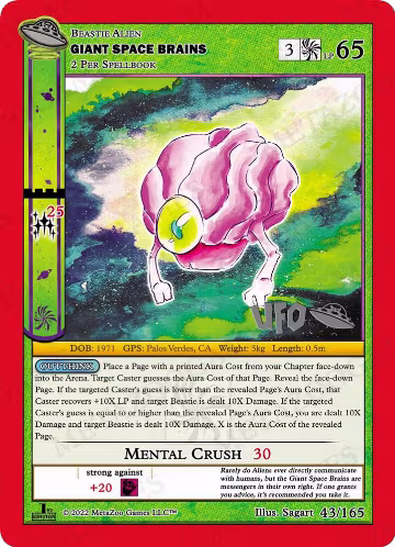 Giant Space Brains (043/165), First Edition Spoiler Pack — MetaZoo card price