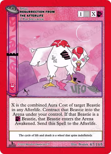 Resurrection From The Afterlife (067/165), First Edition Spoiler Pack — MetaZoo card price