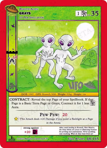 Grays (048/165), First Edition Spoiler Pack — MetaZoo card price