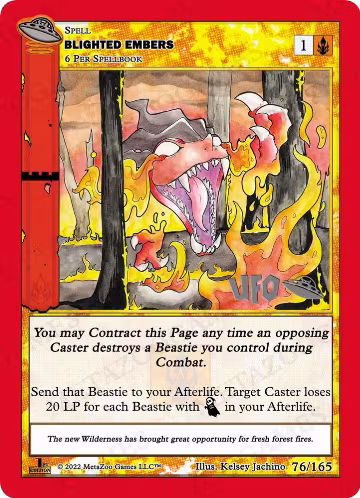 Blighted Embers (076/165), First Edition Spoiler Pack — MetaZoo card price