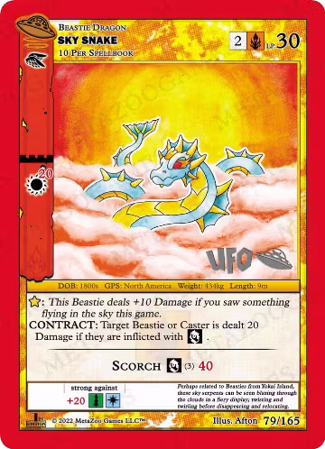 Sky Snake (079/165), First Edition Spoiler Pack — MetaZoo card price