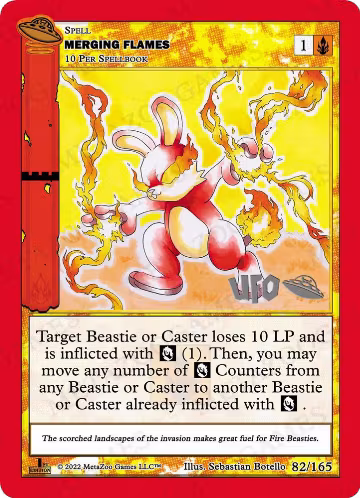 Merging Flames (082/165), First Edition Spoiler Pack — MetaZoo card price