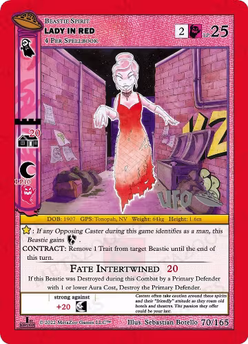 Lady In Red (070/165), First Edition Spoiler Pack — MetaZoo card price