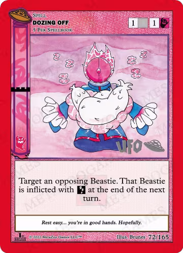 Dozing Off (072/165), First Edition Spoiler Pack — MetaZoo card price