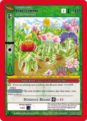 Robo Flowers (102/165), First Edition Spoiler Pack — MetaZoo card price