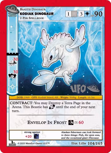 Kodiak Dinosaur (104/165), First Edition Spoiler Pack — MetaZoo card price