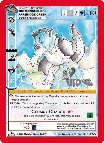The Monster of Partridge Creek (105/165), First Edition Spoiler Pack — MetaZoo card price