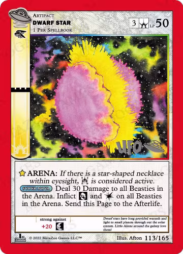 Dwarf Star (113/165), First Edition Spoiler Pack — MetaZoo card price