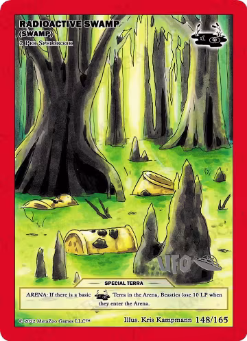 Radioactive Swamp (Swamp) (148/165), First Edition Spoiler Pack — MetaZoo card price