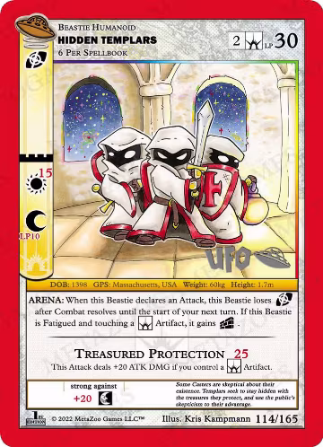 Hidden Templars (114/165), First Edition Spoiler Pack — MetaZoo card price