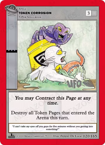 Token Corrosion (120/165), First Edition Spoiler Pack — MetaZoo card price