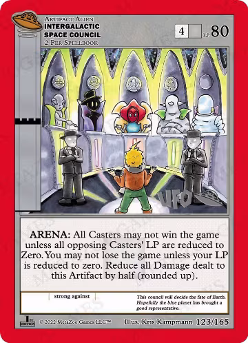Intergalactic Space Council (123/165), First Edition Spoiler Pack — MetaZoo card price