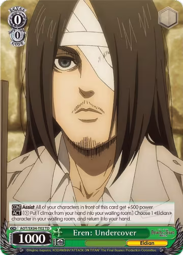 Eren: Undercover (AOT/SX04-T02 TD), Attack On Titan: Final Season — Weiß Schwarz card price