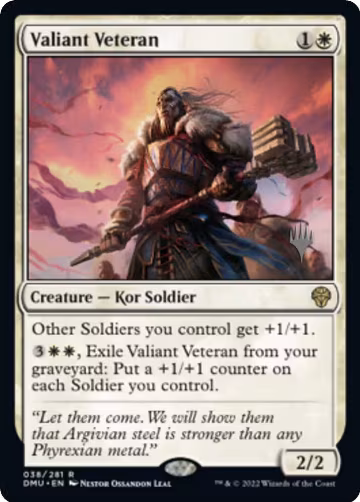 Valiant Veteran (38), Promo Pack: Dominaria United — Magic card price