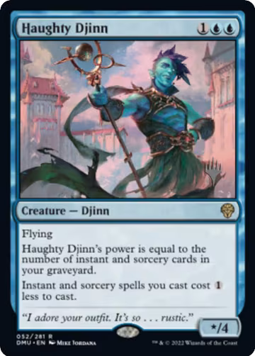 Haughty Djinn (52), Promo Pack: Dominaria United — Magic card price