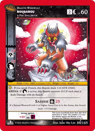 Rougarou (088/165), First Edition Spoiler Pack — MetaZoo card price