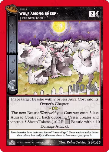 Wolf Among Sheep (089/165), First Edition Spoiler Pack — MetaZoo card price