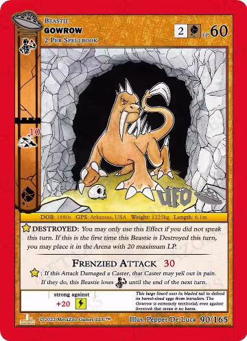 Gowrow (090/165), First Edition Spoiler Pack — MetaZoo card price