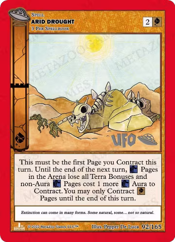 Arid Drought (092/165), First Edition Spoiler Pack — MetaZoo card price