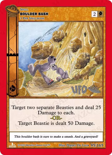 Boulder Bash (095/165), First Edition Spoiler Pack — MetaZoo card price