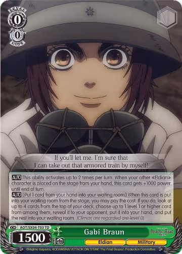 Gabi Braun (AOT/SX04-T03 TD), Attack On Titan: Final Season — Weiß Schwarz card price