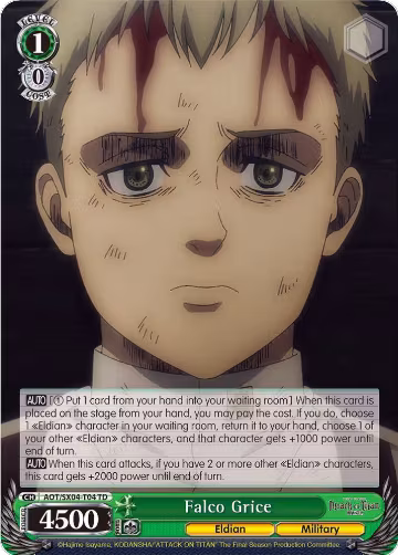 Falco Grice (AOT/SX04-T04 TD), Attack On Titan: Final Season — Weiß Schwarz card price