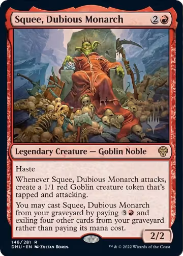 Squee, Dubious Monarch (146), Promo Pack: Dominaria United — Magic card price