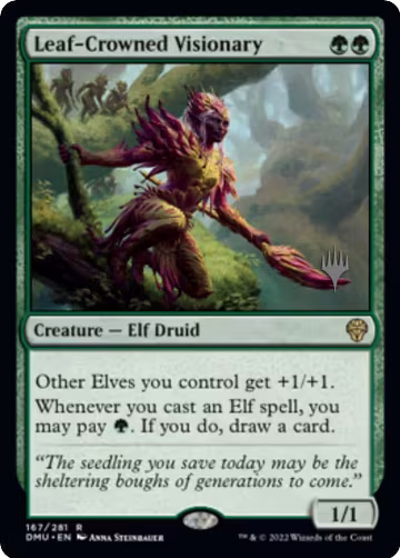 Leaf-Crowned Visionary (167), Promo Pack: Dominaria United — Magic card price
