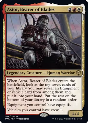 Astor, Bearer of Blades (194), Promo Pack: Dominaria United — Magic card price