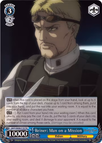 Reiner: Man on a Mission (AOT/SX04-T19 TD), Attack On Titan: Final Season — Weiß Schwarz card price