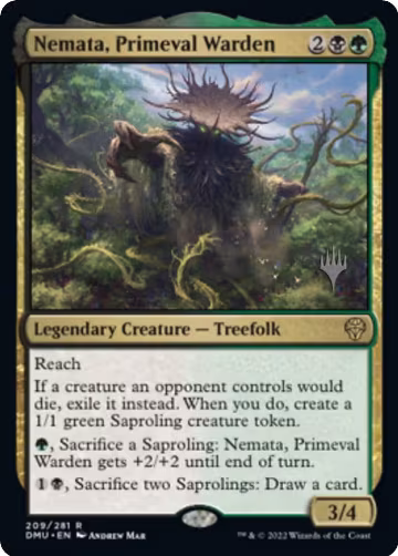 Nemata, Primeval Warden (209), Promo Pack: Dominaria United — Magic card price