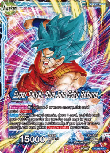 Son Goku // Super Saiyan Blue Son Goku Returns (P-399), Promotion Cards — DB Super card price