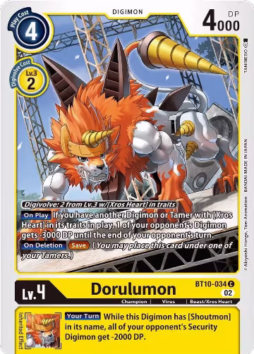 Dorulumon (BT10-034 C), Xros Encounter — Digimon card price