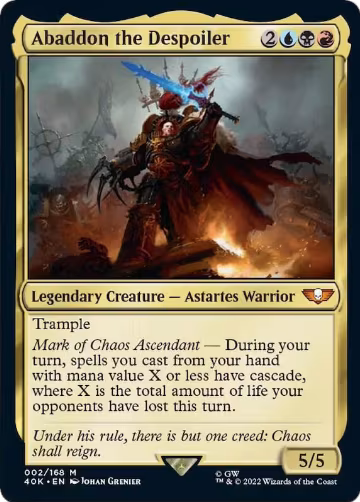 Abaddon the Despoiler (Surge Foil) (2), Universes Beyond: Warhammer 40,000 — Magic card price